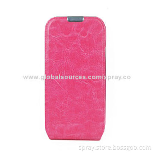 Magnetic PU Leather Flip Cover for Samsung Galaxy S5/S4, Various Colors Available
